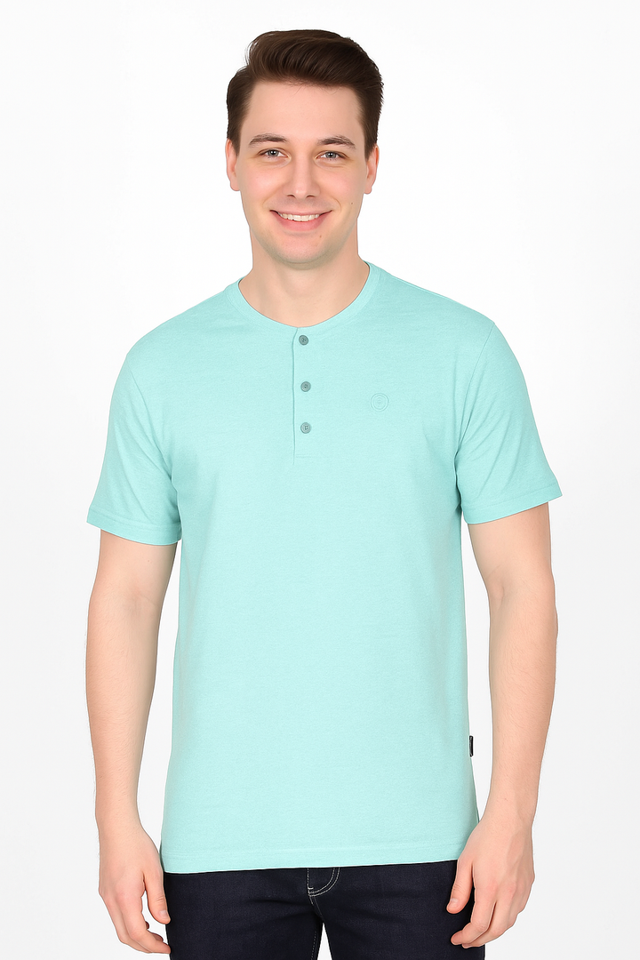 Men’s Henley Neck Half Sleeve T-Shirt – big & Tall