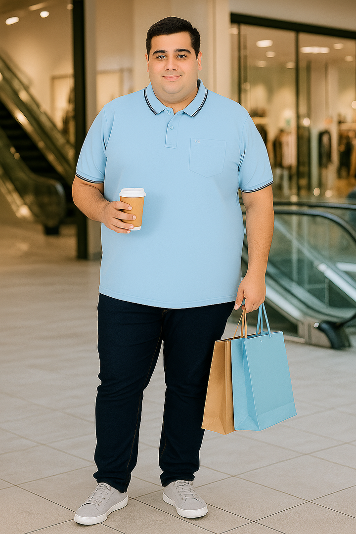 Men’s Melange Polo Shirt- Big & Tall