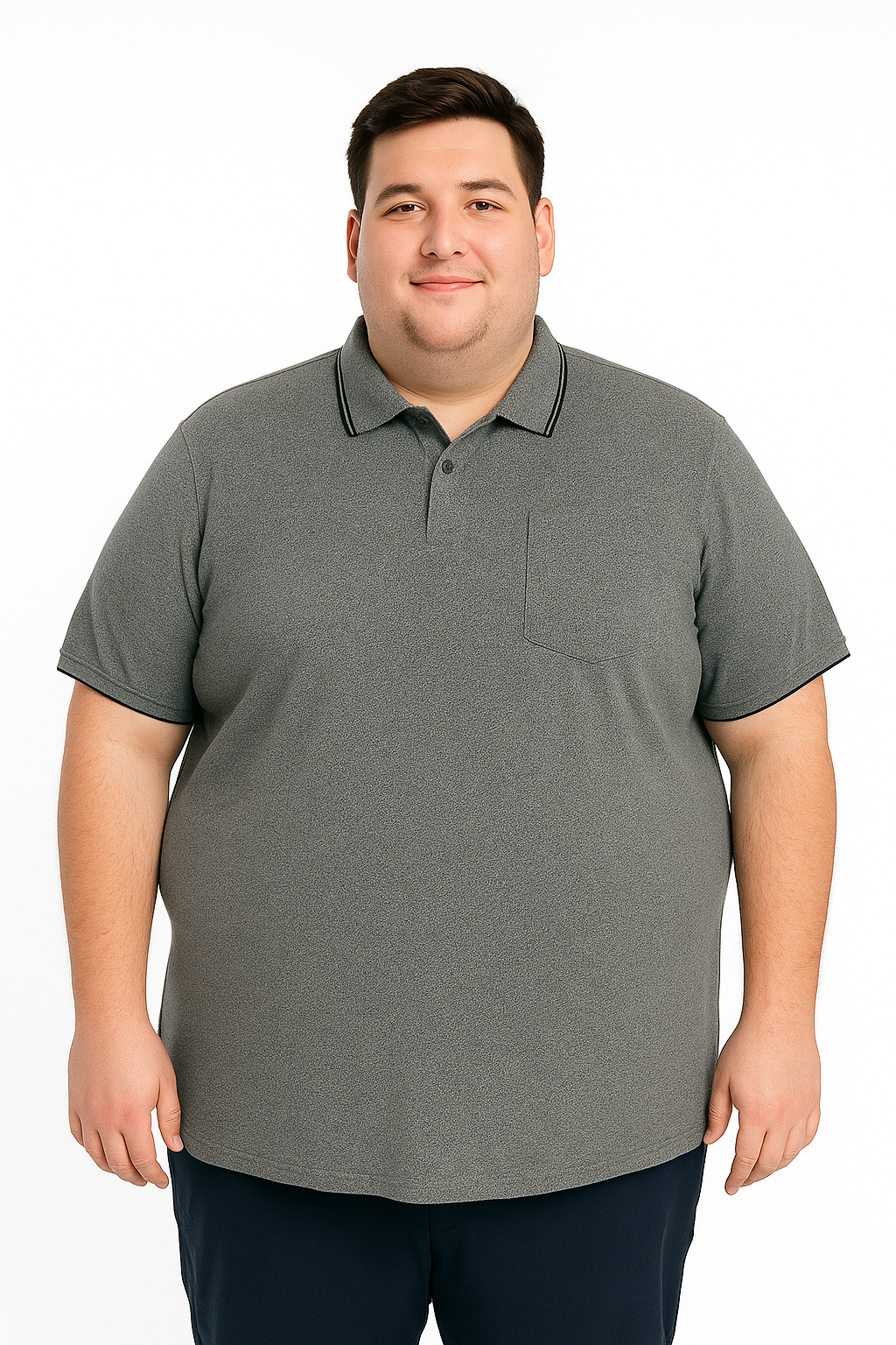Men’s Melange Polo Shirt- Big & Tall