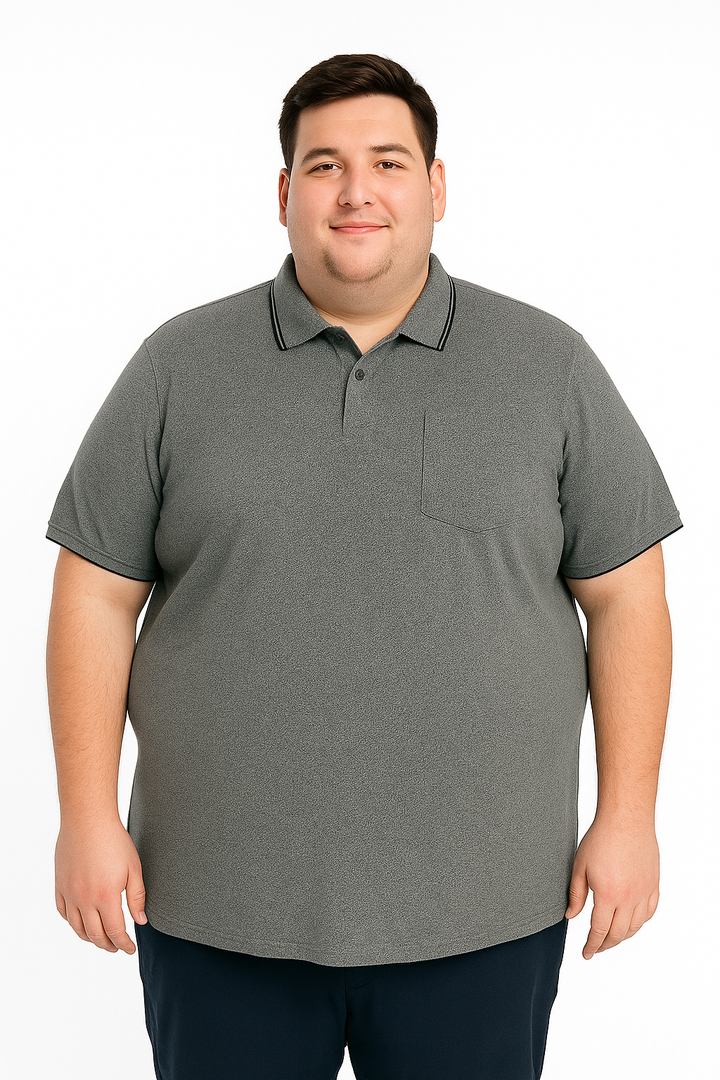 Men’s Melange Polo Shirt- Big & Tall