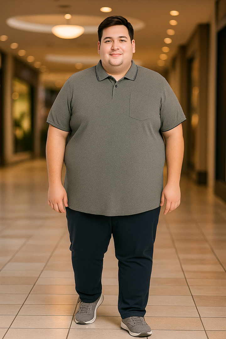 Men’s Melange Polo Shirt- Big & Tall