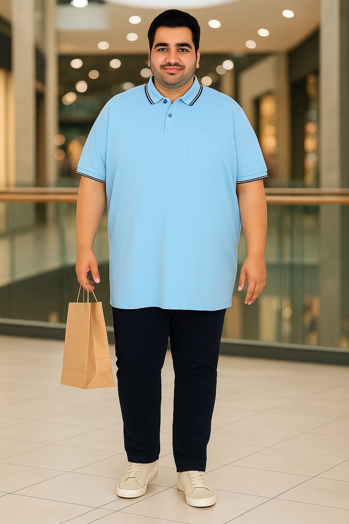Men’s Melange Polo Shirt- Big & Tall
