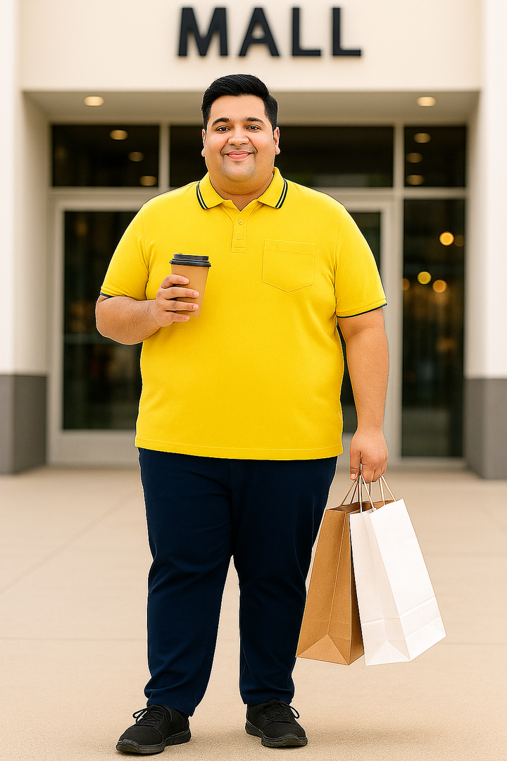 Men’s Melange Polo Shirt- Big & Tall