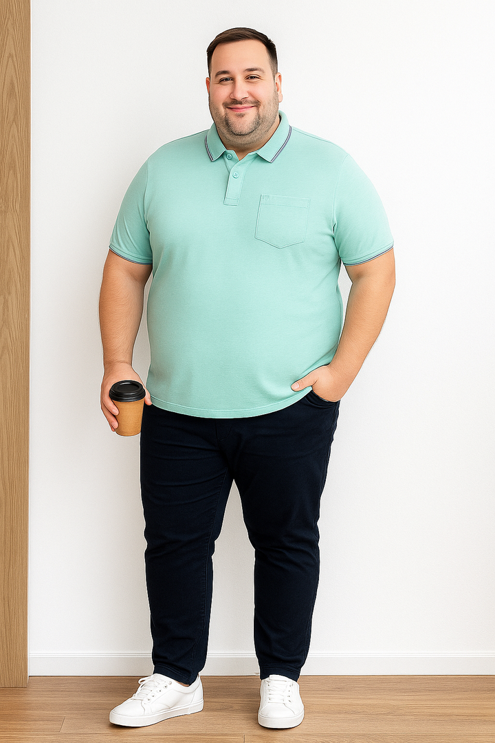 Men’s Melange Polo Shirt- Big & Tall