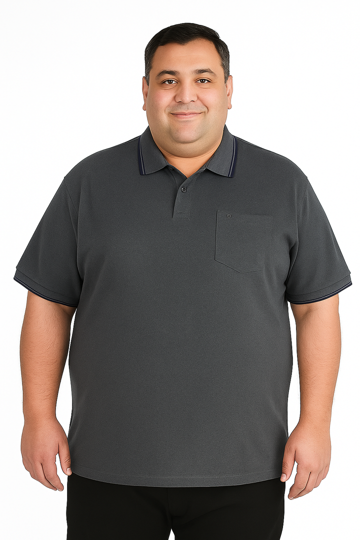 Men’s Melange Polo Shirt- Big & Tall