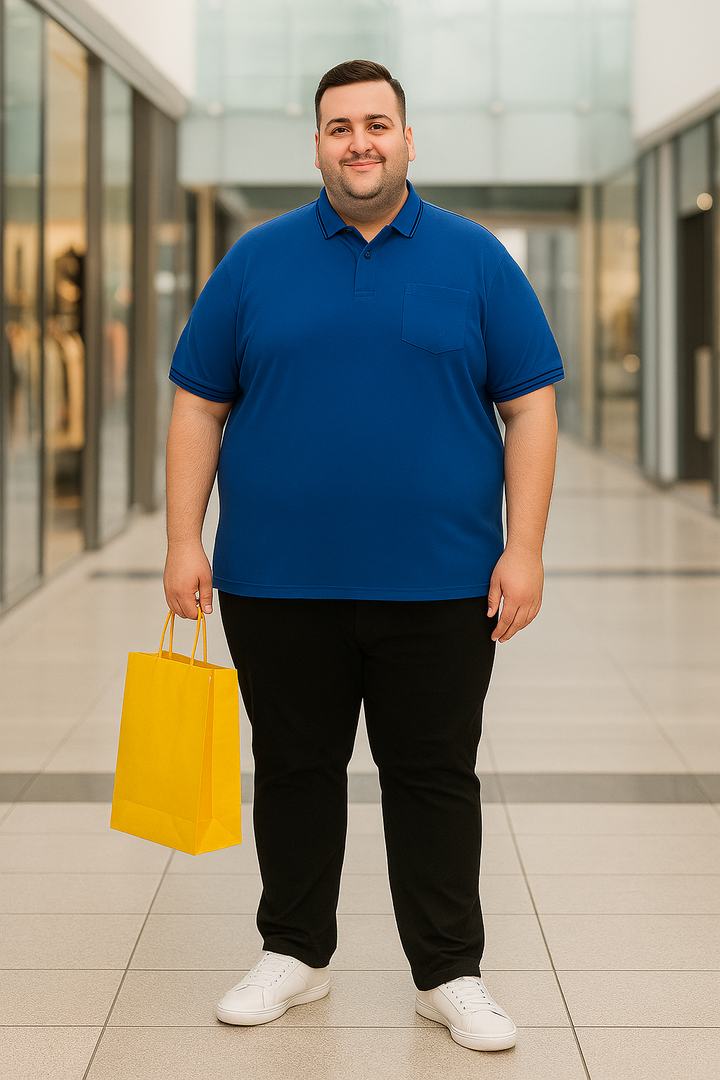 Men’s Melange Polo Shirt- Big & Tall