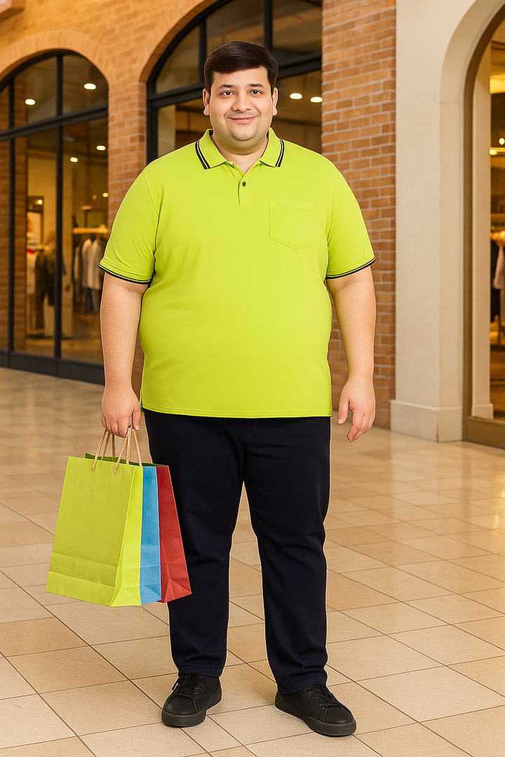 Men’s Melange Polo Shirt- Big & Tall