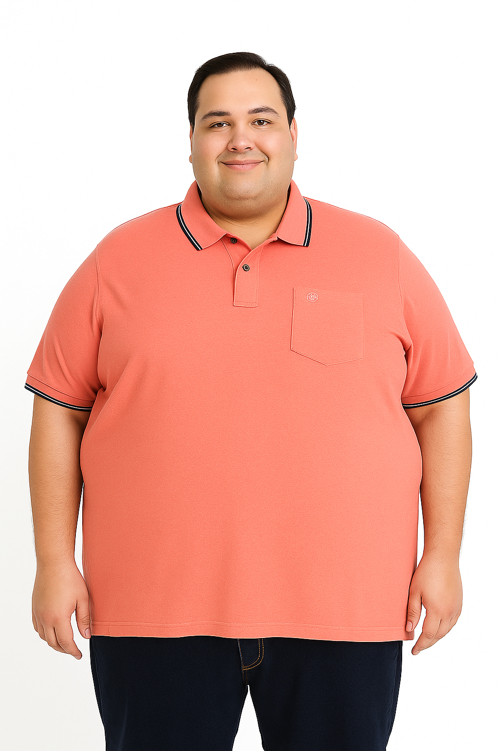Men’s Melange Polo Shirt- Big & Tall