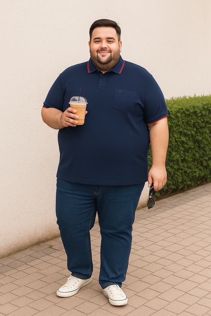 Men’s Melange Polo Shirt- Big & Tall