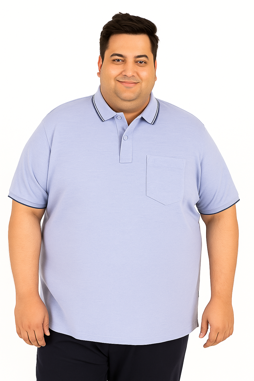 Men’s Melange Polo Shirt- Big & Tall