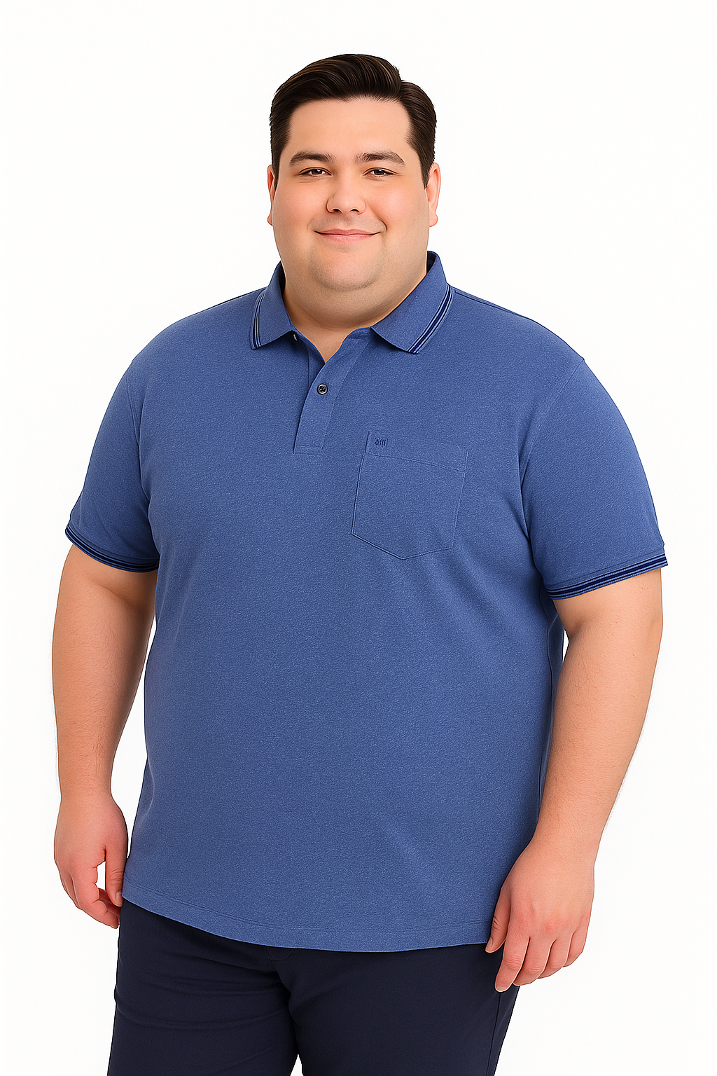 Men’s Melange Polo Shirt- Big & Tall