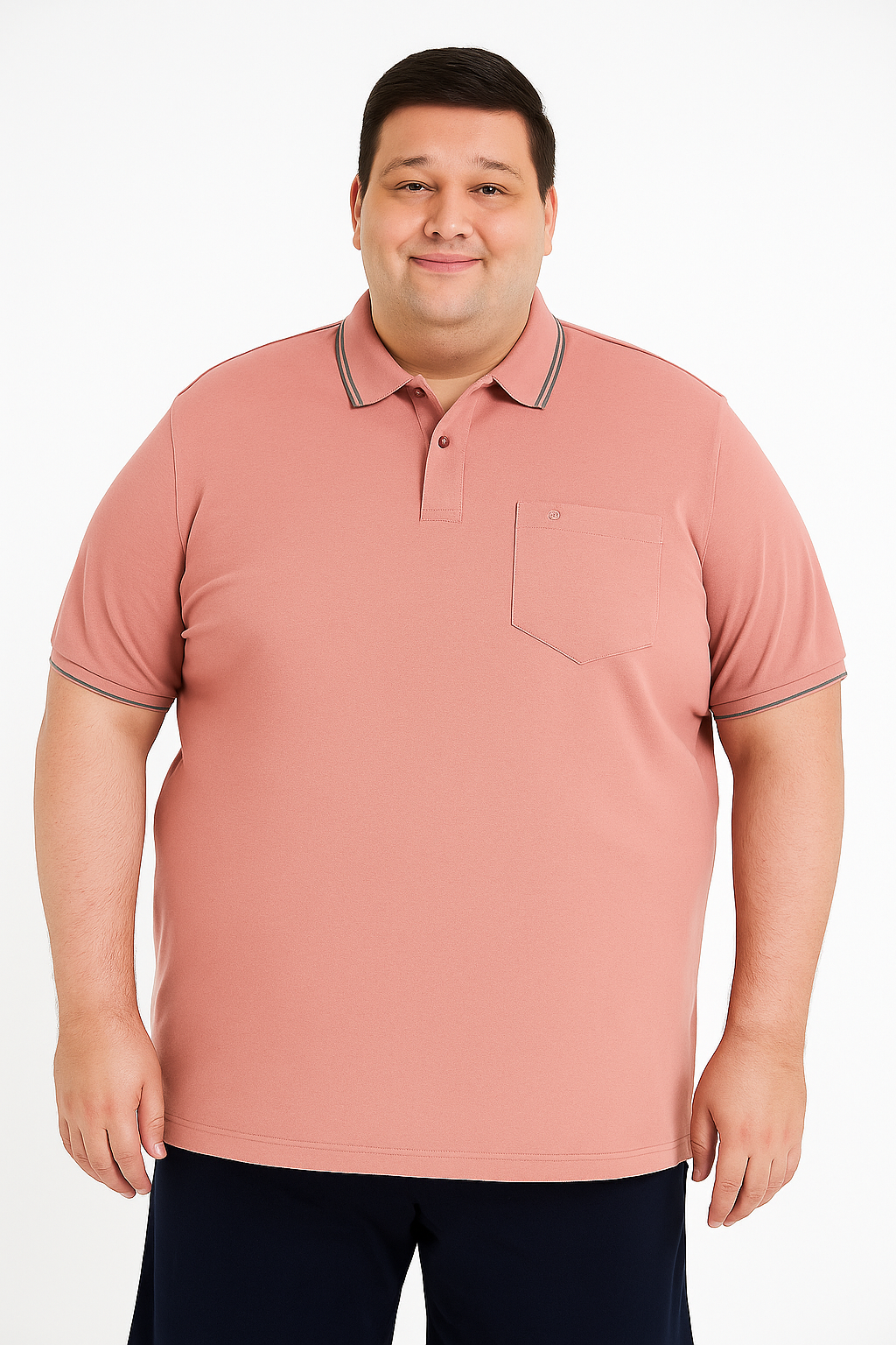 Men’s Melange Polo Shirt- Big & Tall