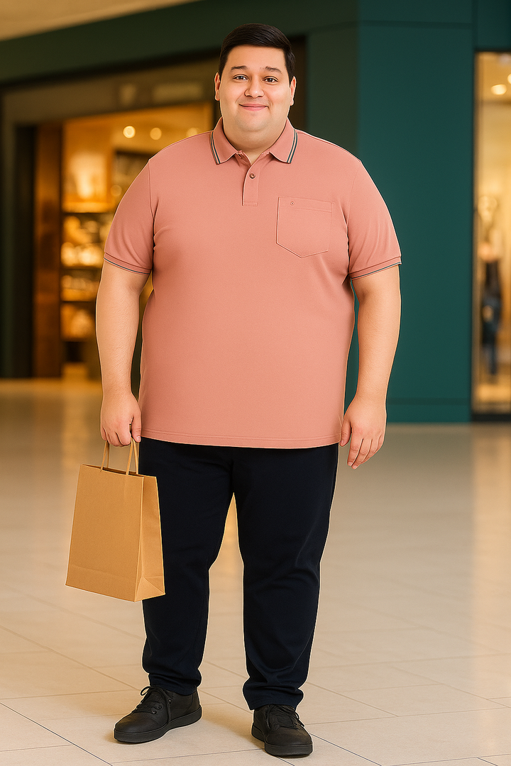 Men’s Melange Polo Shirt- Big & Tall