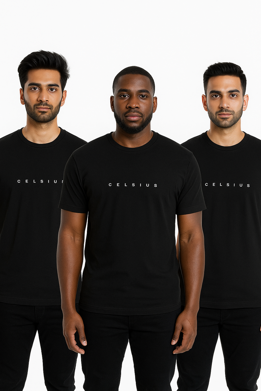 Men's Pack of 3 T-Shirts - Solid