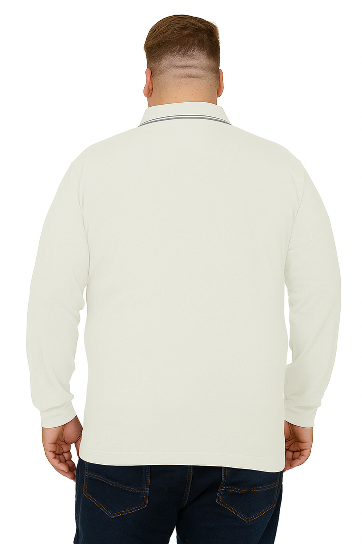 Men's Long Pique Sleeve Polo T-Shirt- Big & Tall
