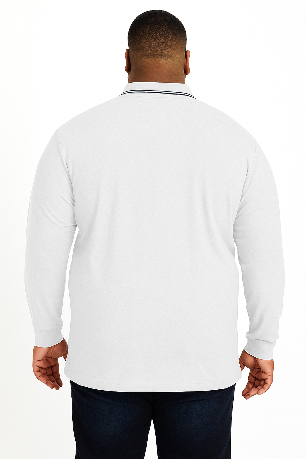 Men's Long Pique Sleeve Polo T-Shirt- Big & Tall