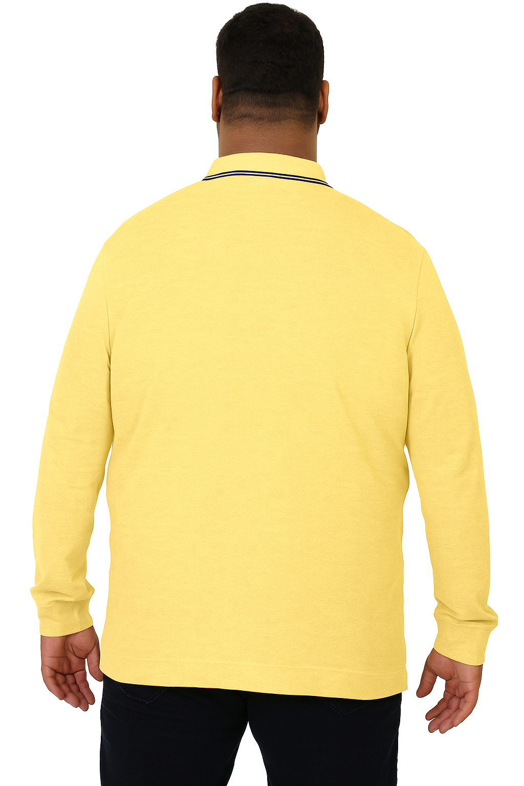 Men's Long Pique Sleeve Polo T-Shirt- Big & Tall