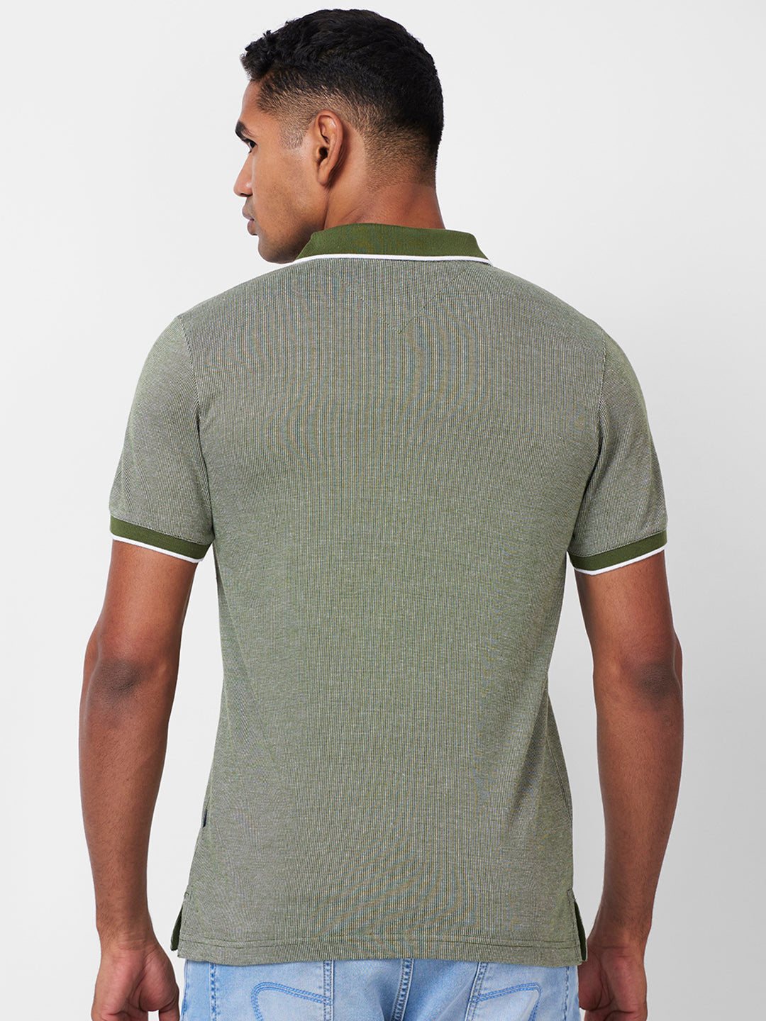 Men’s Contrast Collar Polo T-Shirt