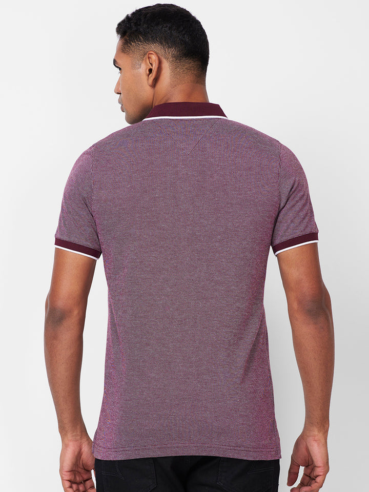 Men’s Contrast Collar Polo T-Shirt