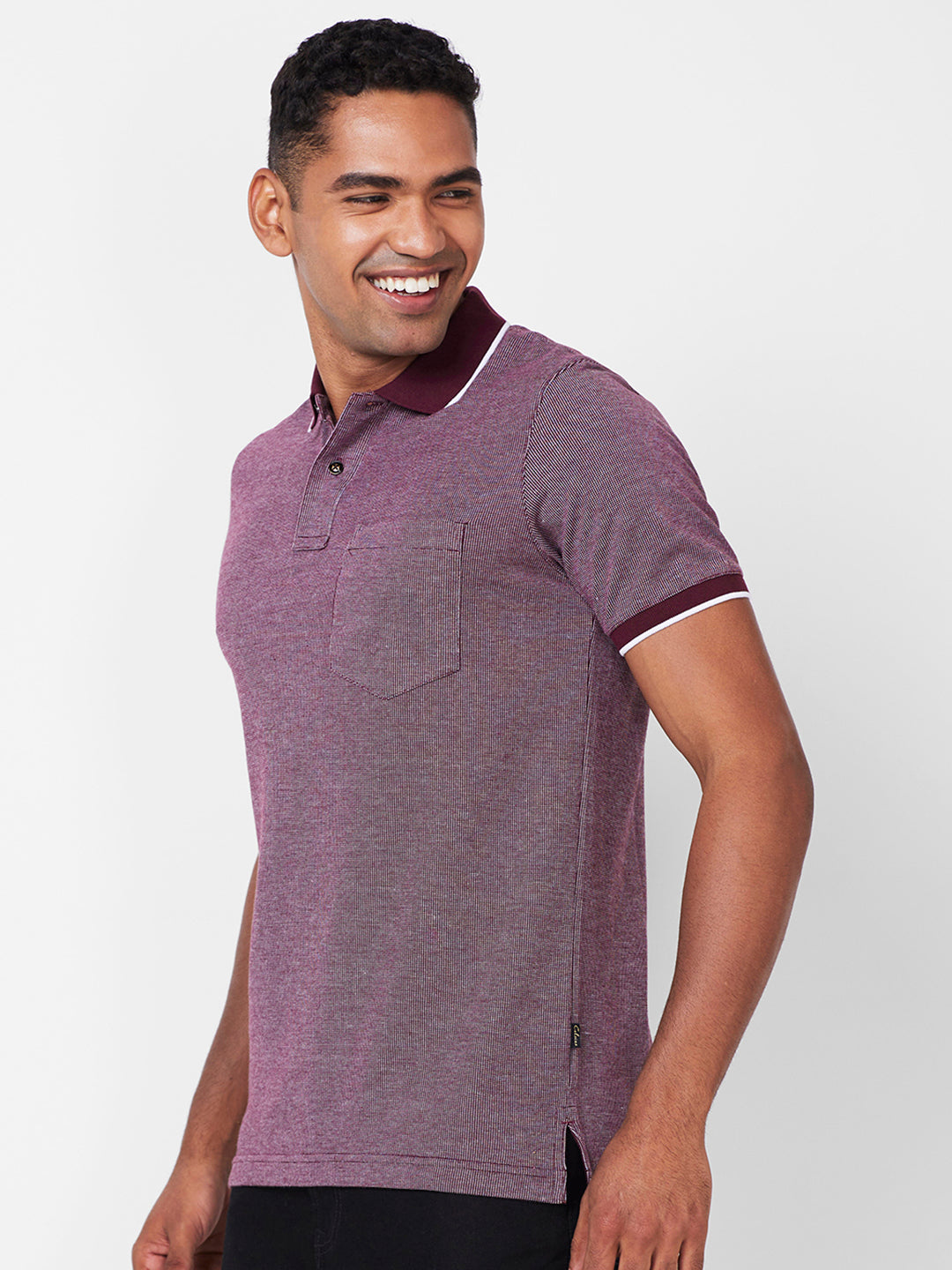 Men’s Contrast Collar Polo T-Shirt