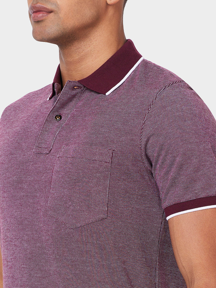Men’s Contrast Collar Polo T-Shirt