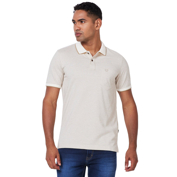 Men’s Contrast Collar Polo T-Shirt