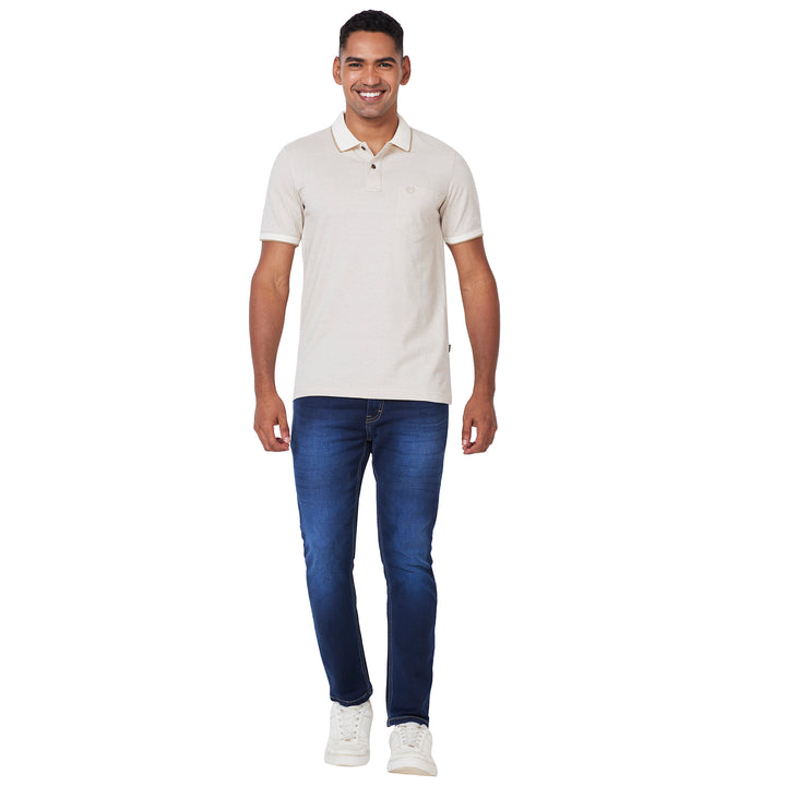 Men’s Contrast Collar Polo T-Shirt