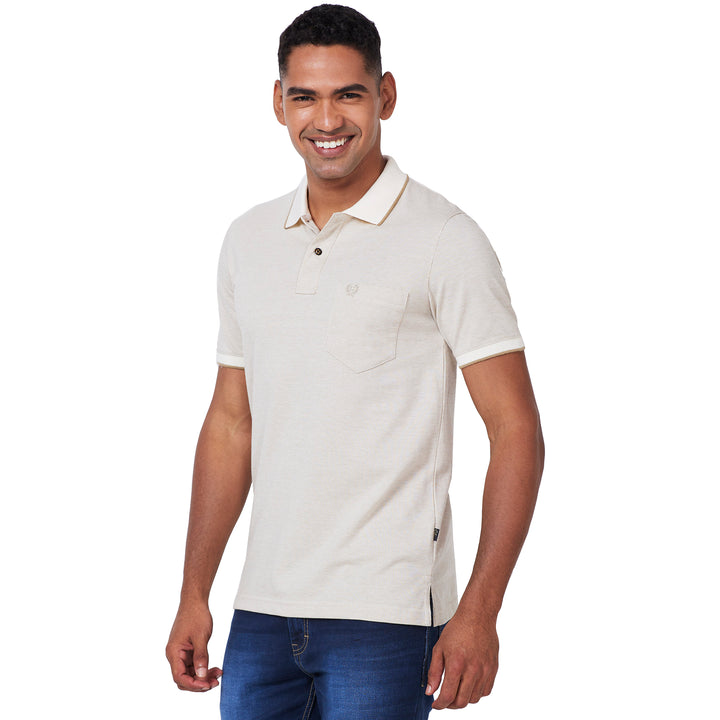 Men’s Contrast Collar Polo T-Shirt