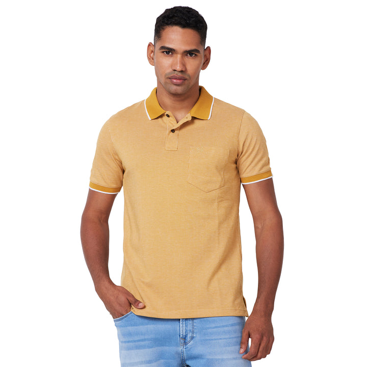 Men’s Contrast Collar Polo T-Shirt