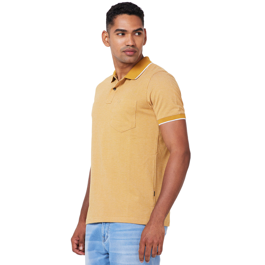 Men’s Contrast Collar Polo T-Shirt