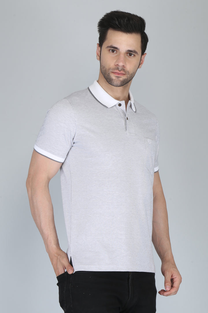 Men’s Contrast Collar Polo T-Shirt