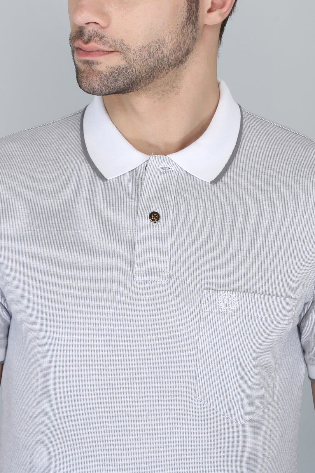Men’s Contrast Collar Polo T-Shirt