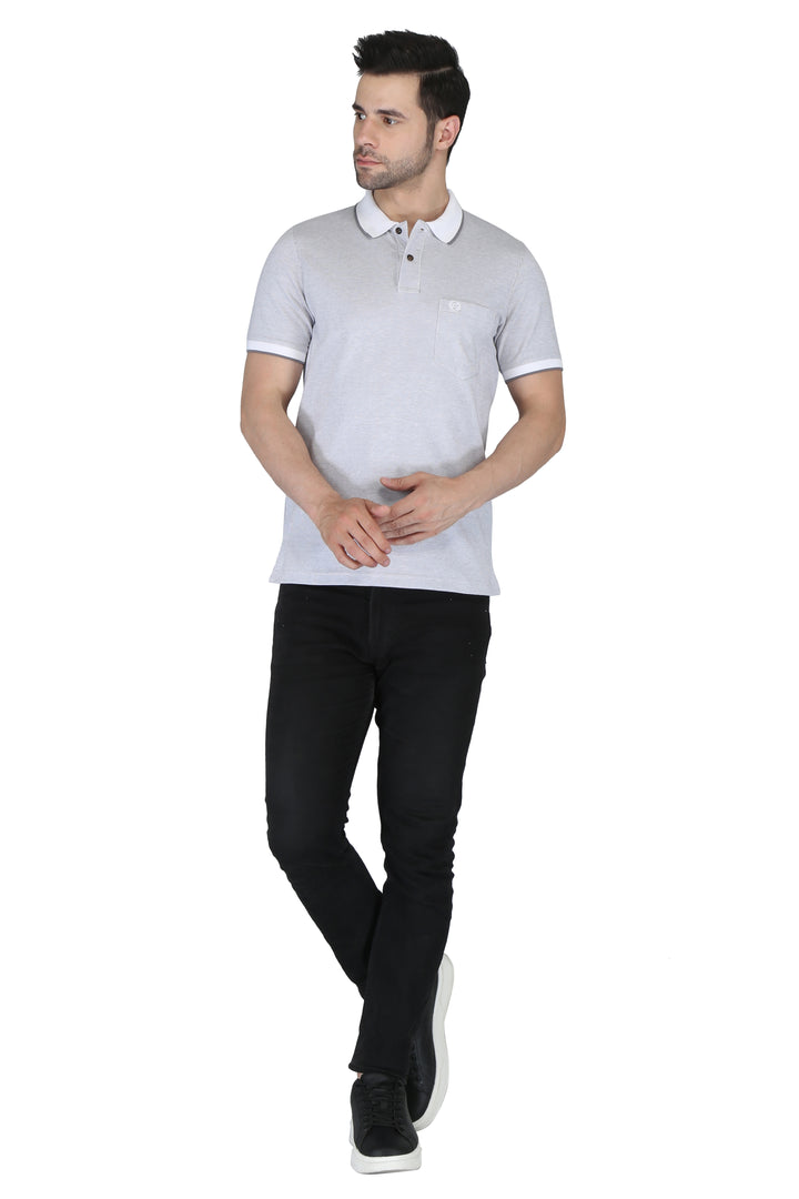 Men’s Contrast Collar Polo T-Shirt