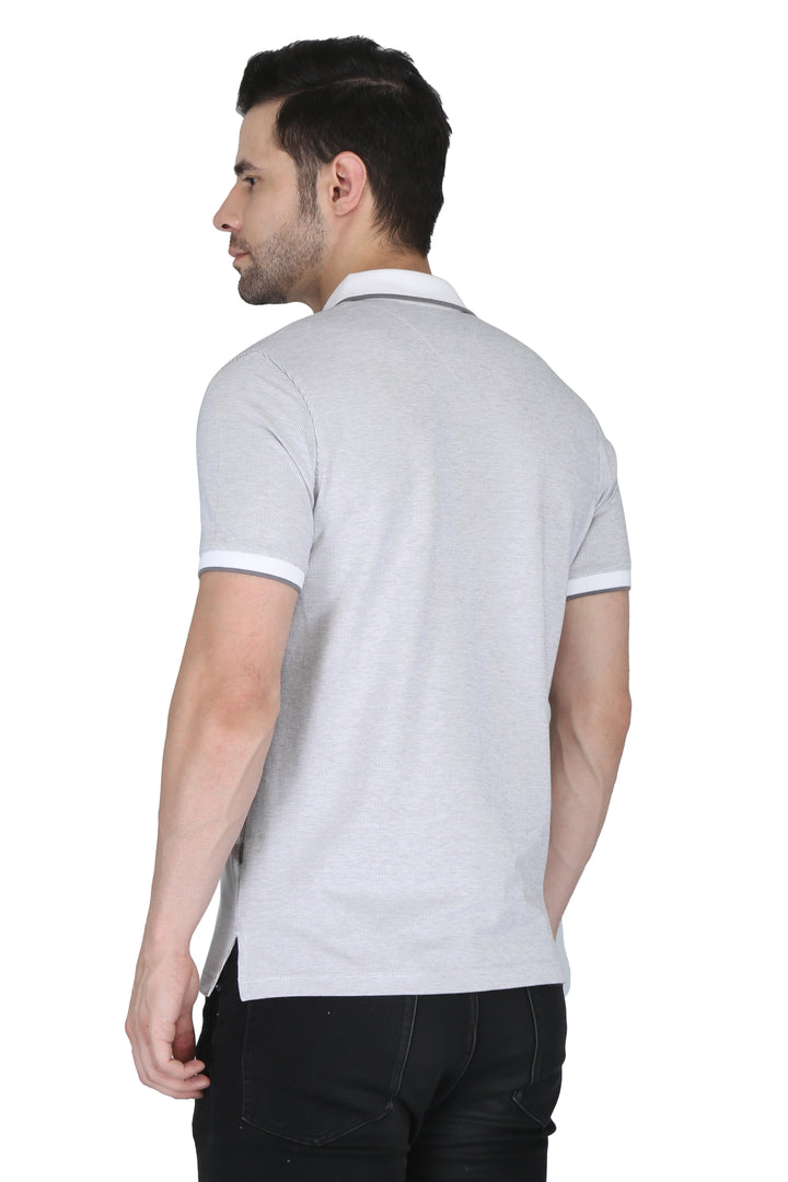 Men’s Contrast Collar Polo T-Shirt