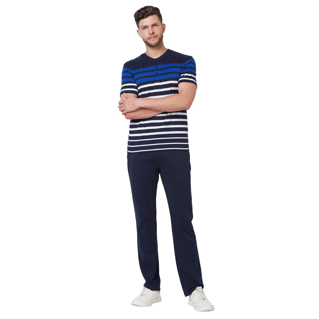 Men’s Plain Interlock Track Pants – Classic Comfort Bottom