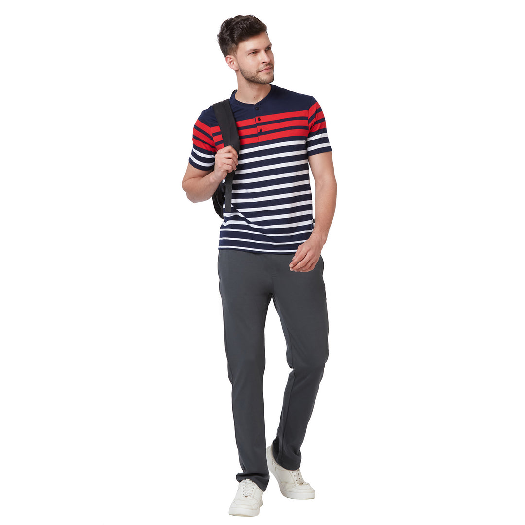 Men’s Plain Interlock Track Pants – Classic Comfort Bottom