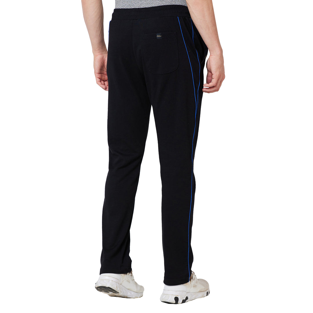 Men’s Interlock Track Pants with Piping – Athletic Comfort Wear