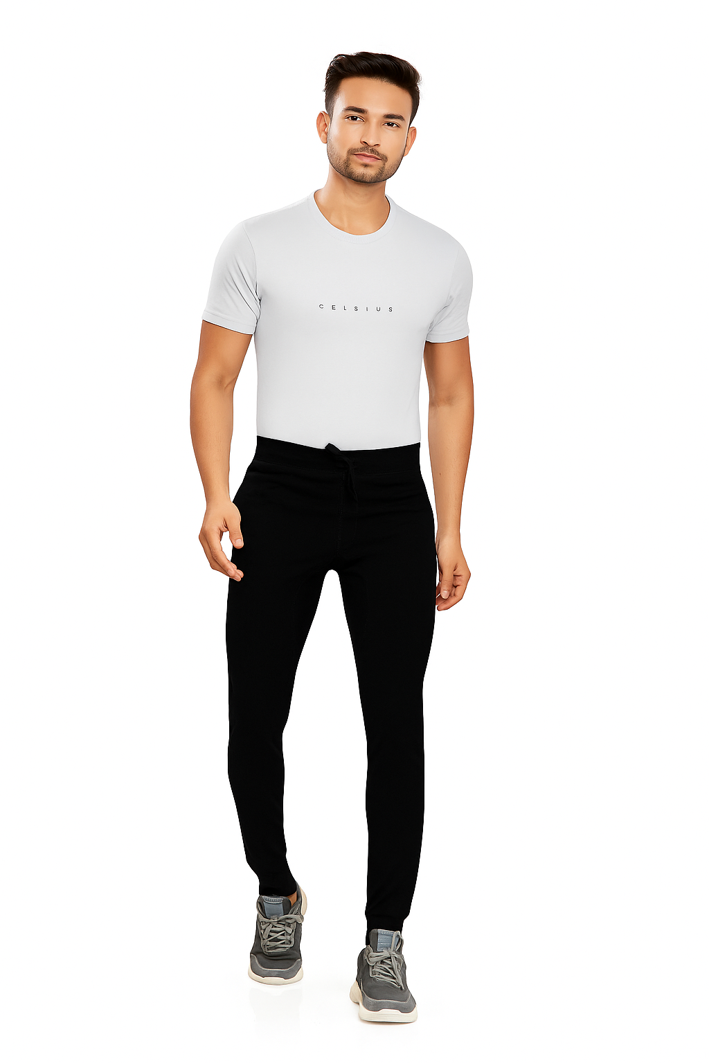 Men’s Interlock Track Pants with Rib – Slim Comfort Fit