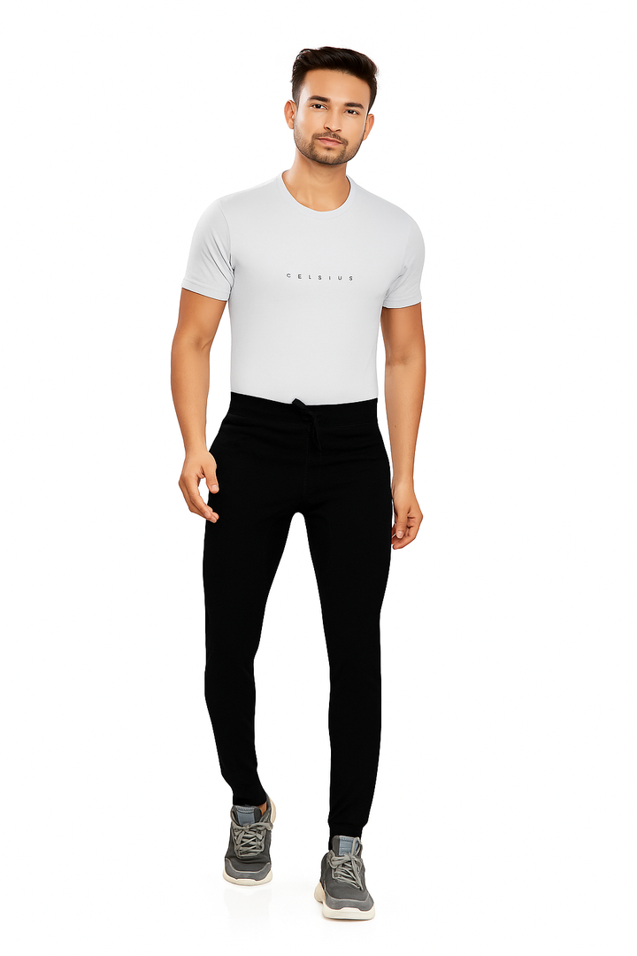 Men’s Interlock Track Pants with Rib – Slim Comfort Fit