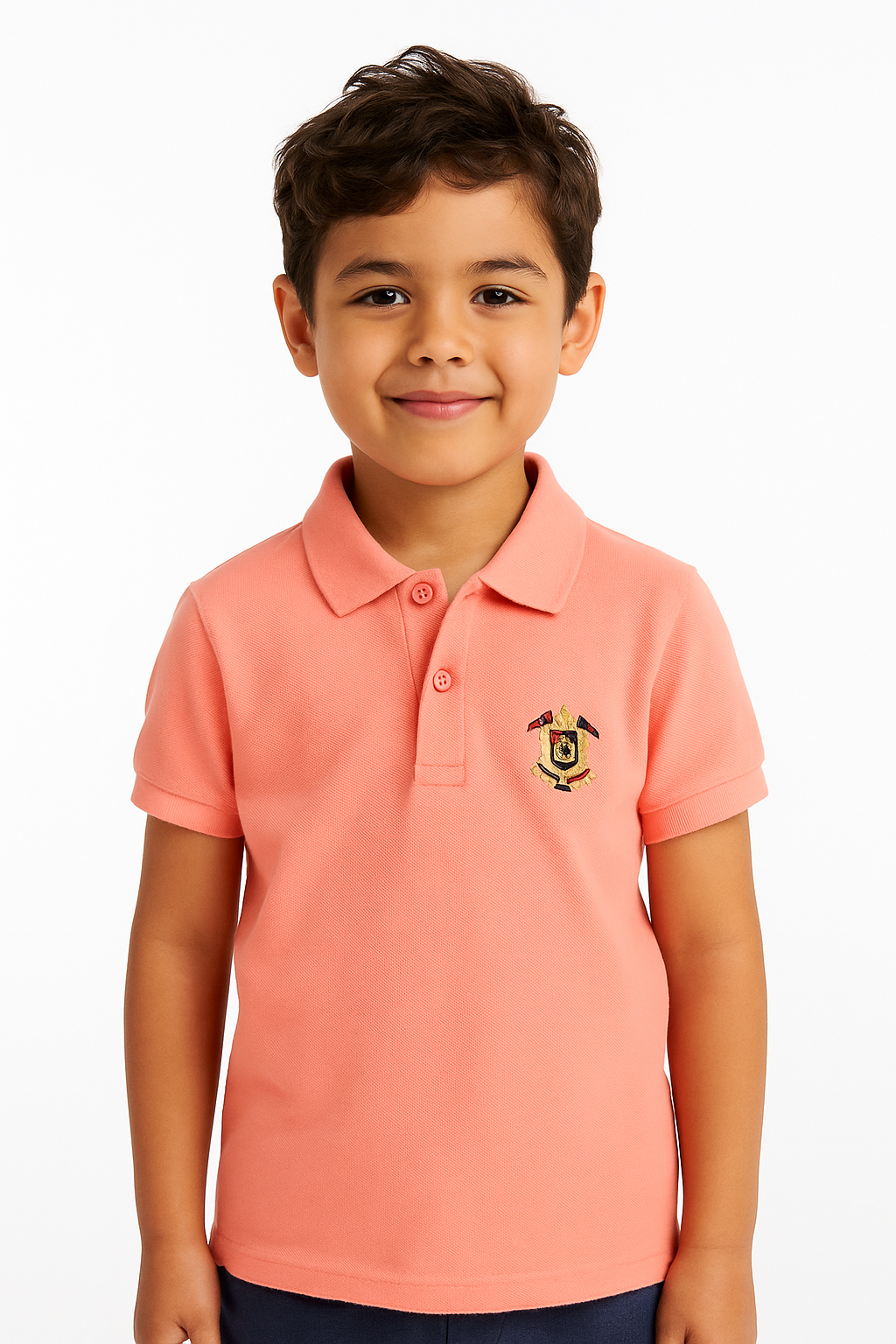 Kids' Piqué Plain Polo with Logo – Classic & Comfortable Polo Shirt for Kids