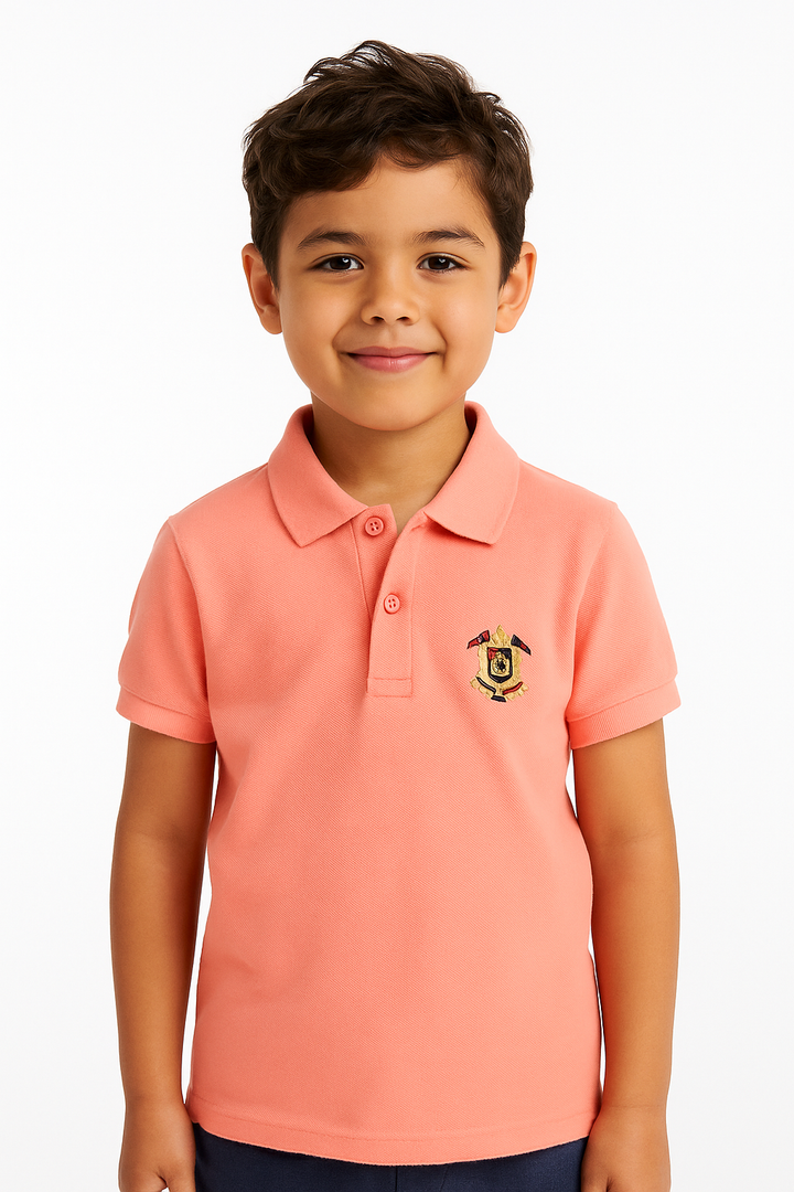 Kids' Piqué Plain Polo with Logo – Classic & Comfortable Polo Shirt for Kids