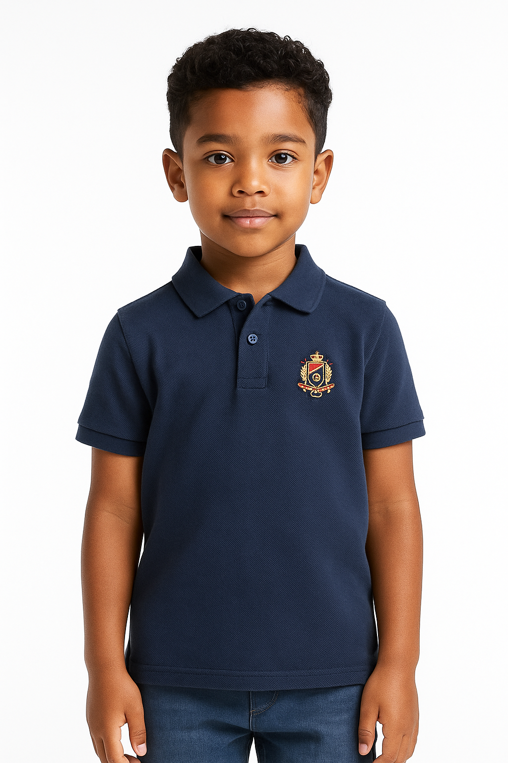 Kids' Piqué Plain Polo with Logo – Classic & Comfortable Polo Shirt for Kids