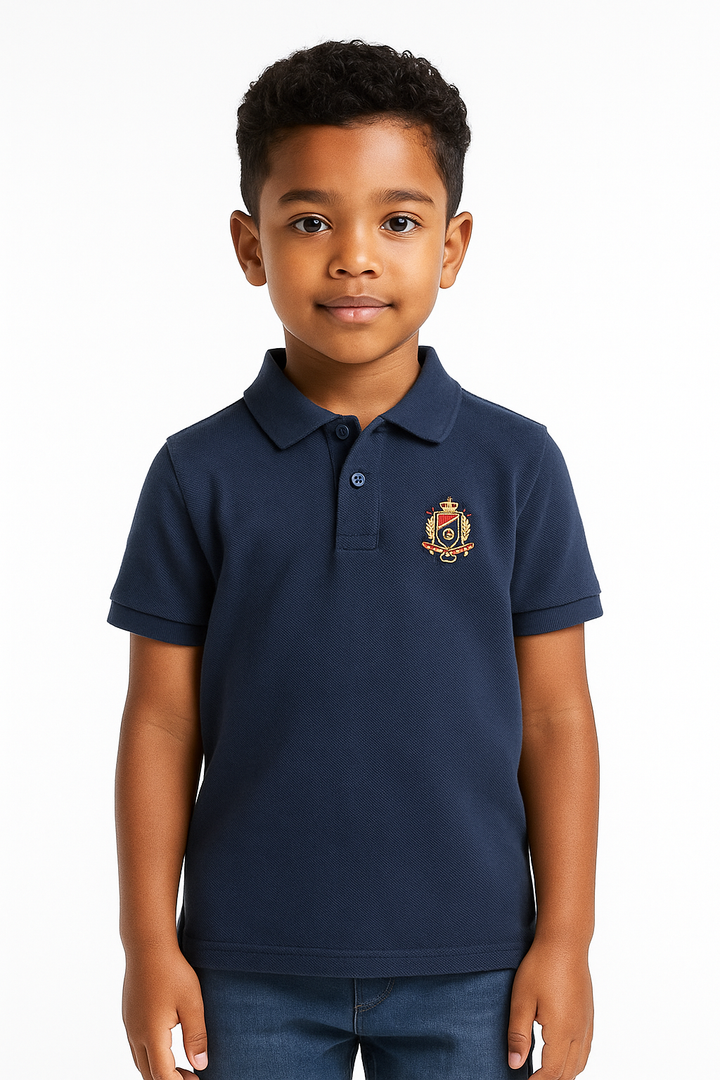 Kids' Piqué Plain Polo with Logo – Classic & Comfortable Polo Shirt for Kids