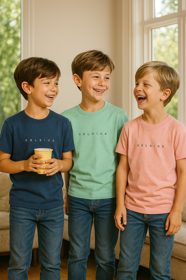 Kids’ Melange & Solid Round Neck T-Shirt – 3 Pack