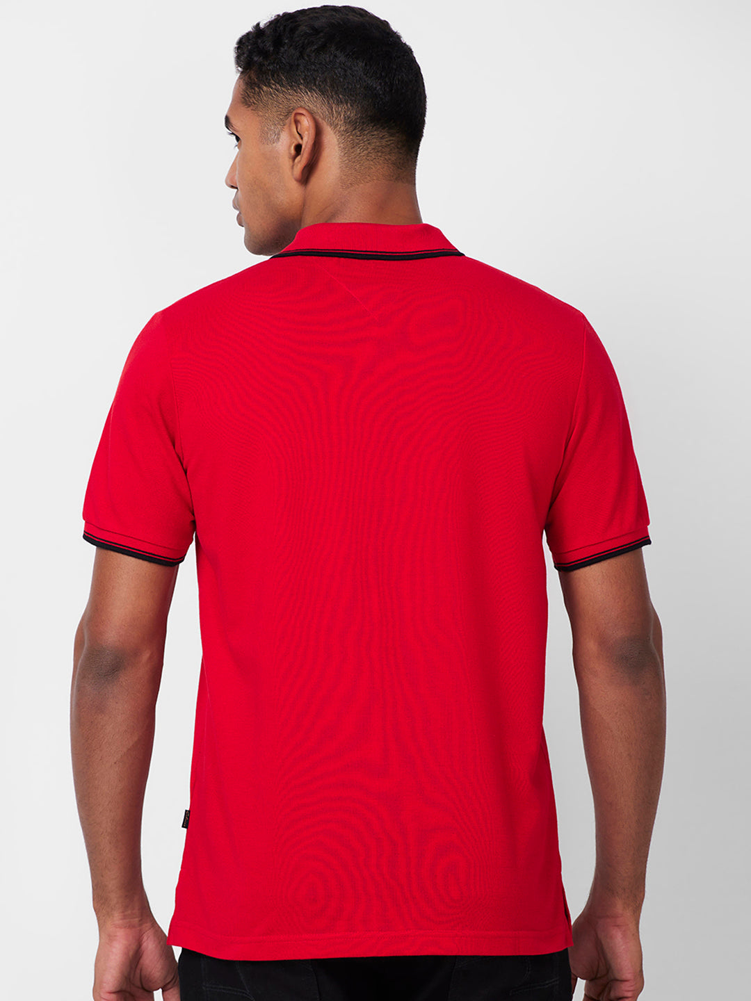 Men’s Solid  Polo with Tipping Collar