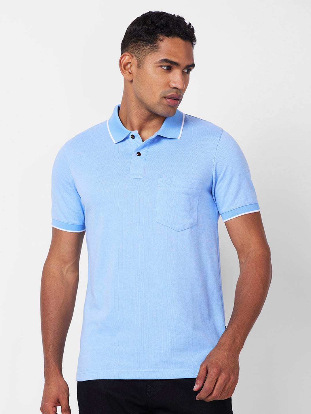 Men’s Contrast Collar Polo T-Shirt