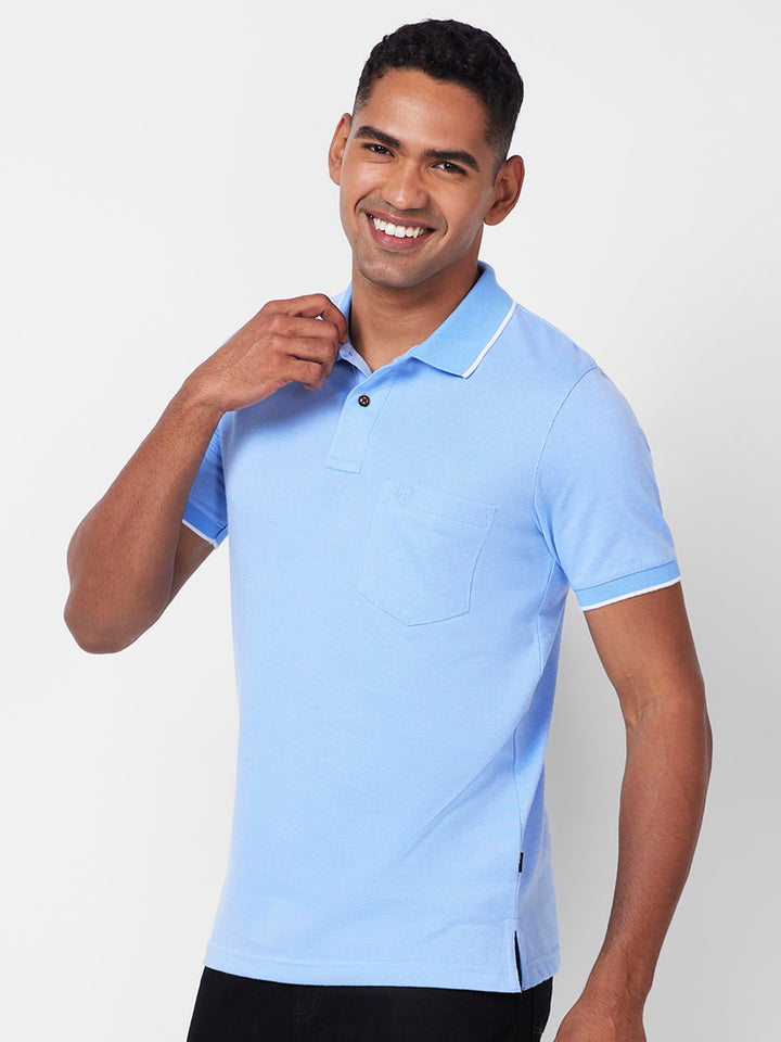 Men’s Contrast Collar Polo T-Shirt