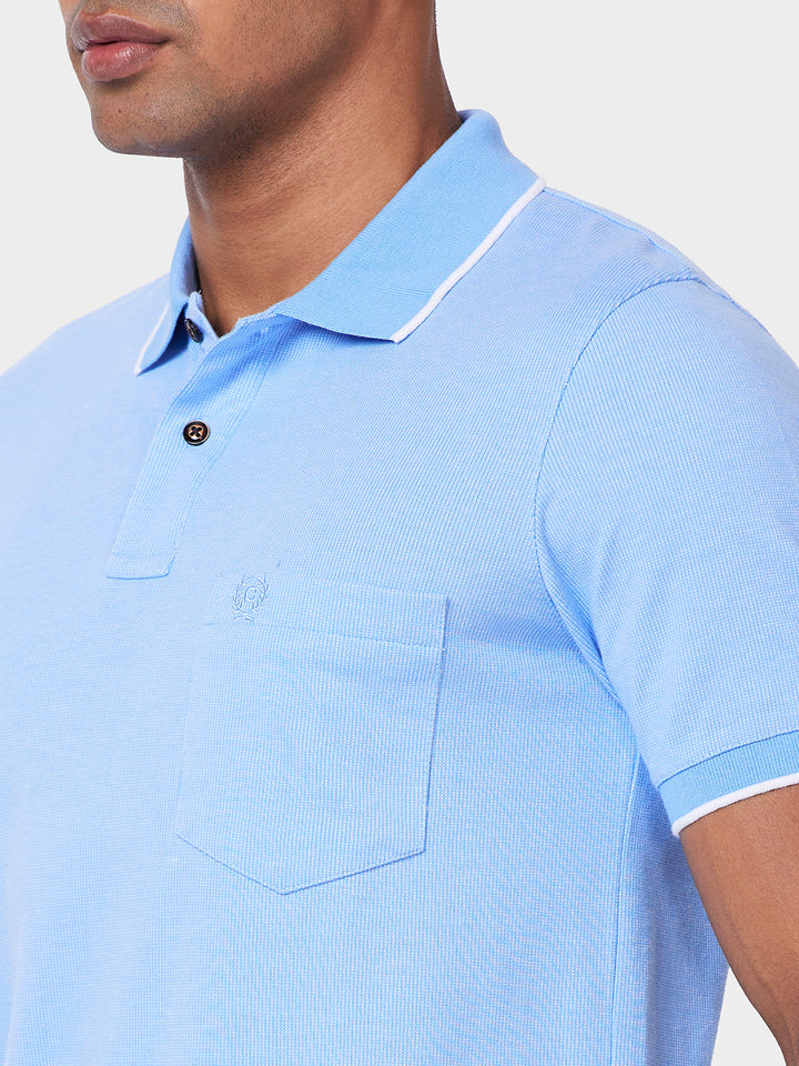 Men’s Contrast Collar Polo T-Shirt