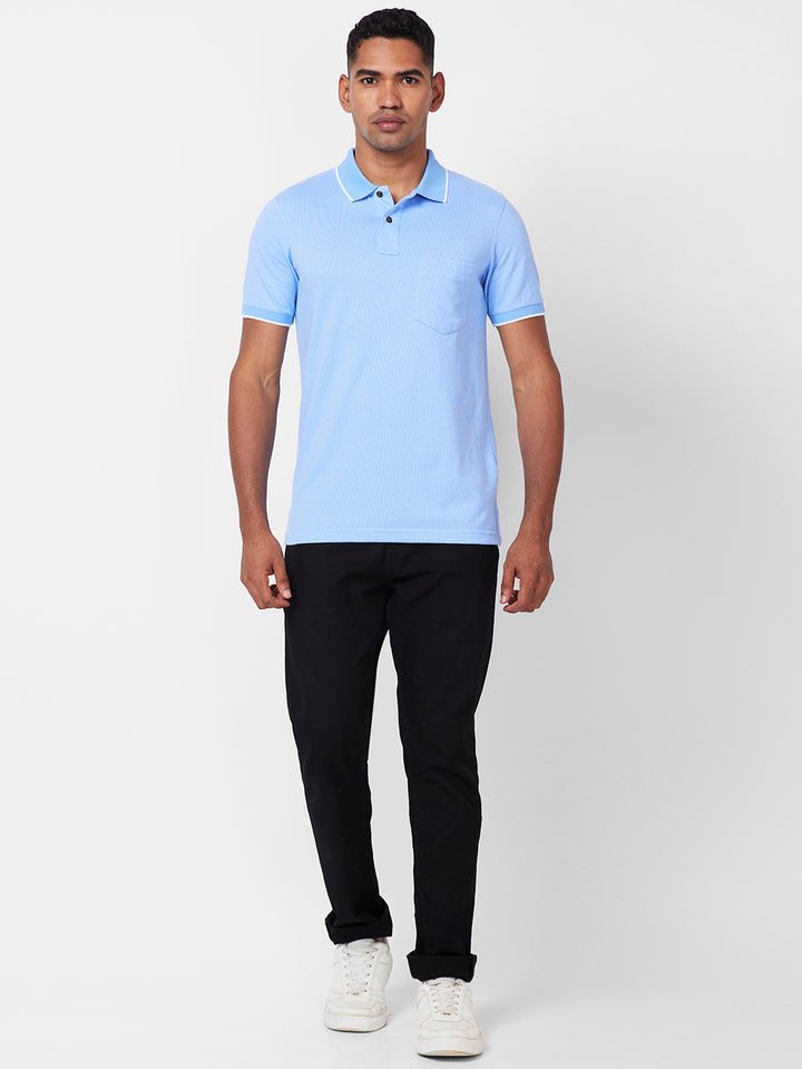 Men’s Contrast Collar Polo T-Shirt