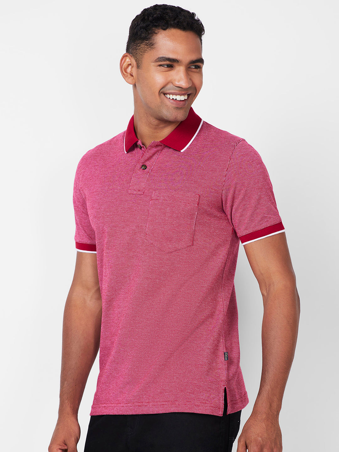 Men’s Contrast Collar Polo T-Shirt